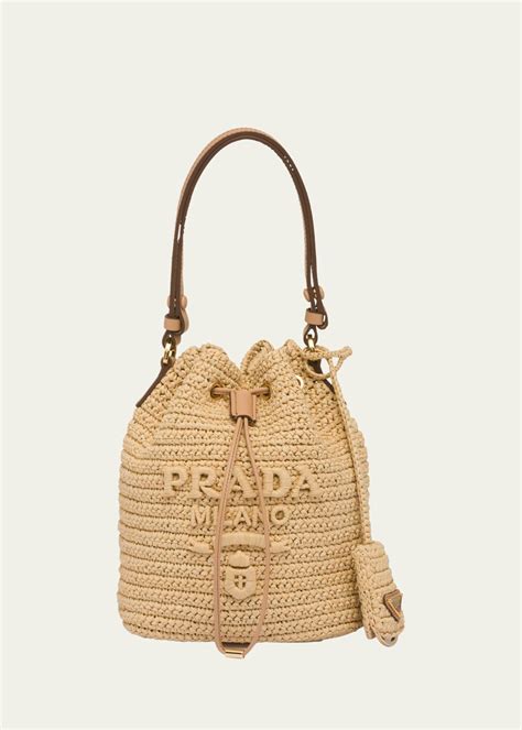 prada raffia beach bag|prada raffia bucket bag.